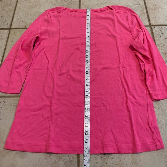 💜 NorthCrest Essential Tee Pink 3/4 Sleeve Top Size Large - Picture 5 of 5